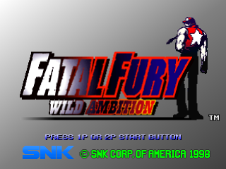 Fatal Fury Wild Ambition title screen for Playstation